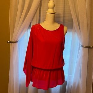 BCBGMax Azria One- shoulder blouse